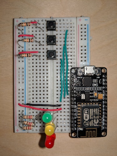 wiring on breadboard